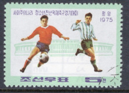 North Korea 1975 Single Stamp To Celebrate Football Tournament Of The Socialist Countries In Fine Used. - Corée Du Nord