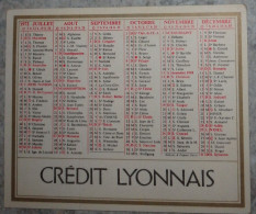 Petit Calendrier De  Poche 1972  Banque  Crédit Lyonnais - Kleinformat : 1971-80