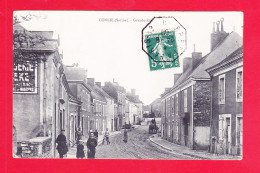 F-72-Conlie-02A88 La Grande Rue, Cpa - Conlie