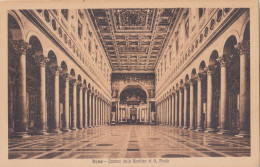 Cartolina Roma - Interno Della Basilica Di S.paolo - Chiese