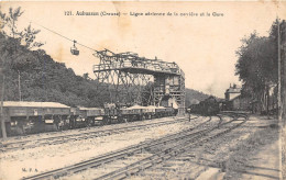 23-AUBUSSON- LIGNE AERIENNE DE LA CARRIERE ET LA GARE - Aubusson