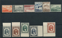 Iceland 1944-47. Jón Sigurdsson (Complete Minus 10 Kr.) + Air Mail Complete. ALL MINT** - Ungebraucht