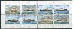 Iceland 1991. Ships - Complete Sheet. USED - Oblitérés