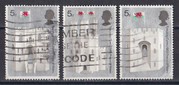 Grande Bretagne - 1952 - 1971 -  Elisabeth II -  Y&T N °  569   570   571  Oblitéré - Gebruikt