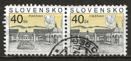 SLOVAQUIE: Obl., N° YT 348 X 2, Paire, AB - Gebruikt