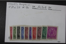 COLONIES  LOT GUYANE TAXES N°22 à 31 NEUF* TB COTE 10,50 EUROS VOIR SCANS - Gebraucht