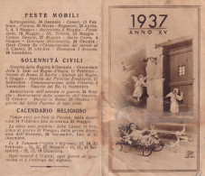 Calendarietto - Feste Mobili - Anno 1937 - Small : 1921-40