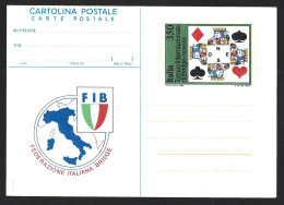 Entire Postcard From Brigde Rome 1983 International Tournament. Card Game. Stylized Map Of Italy.Brigde Rom 1983. Karten - Sin Clasificación