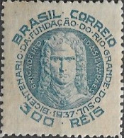 BRAZIL - 200th ANNIVERSARY OF THE STATE OF RIO GRANDE DO SUL 1937 - MH - Ongebruikt