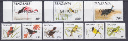 1990 Tanzania D43-D51 Overprint - OFFICIAL 15,00 € - Albatros