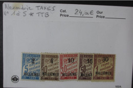 BFE ALEXANDRIE TAXES N°1 à 5 NEUF* TTB COTE 24 EUROS VOIR SCANS - Unused Stamps