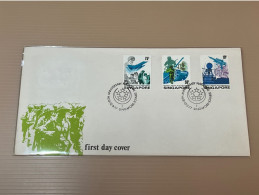 Singapore FDC First Day Cover 1977 - 10th Anniversary Of International Service - Singapur (1959-...)