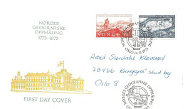 Norge Norway 1973 200th Anniversary Of Geographic Surveying  Mi 674 - 675  - FDC - Storia Postale