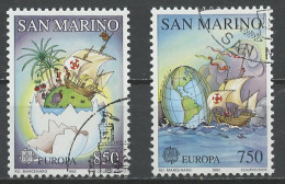 Saint Marin - San Marino 1992 Y&T N°1301 à 1302 - Michel N°1508 à 1509 (o) - EUROPA - Gebruikt