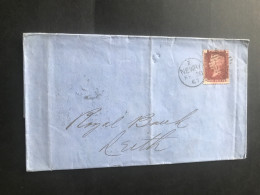 1867 QV GB 1d Red Perf Shifted’IMMI’ Newry Plus Post Mark See - Storia Postale