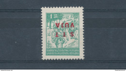 1949 TRIESTE B, N° 8b - 8 D. Verde, Soprastampa Capovolta , MNH** - Other & Unclassified