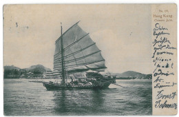 CH 51 - 13018 HONG KONG, Boat, China - Old Postcard - Used - Chine (Hong Kong)