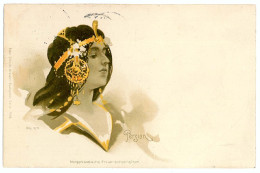 T 100 - 7412 PERSIAN Woman, Iran, Litho - Old Postcard - Used - 1899  - Iran