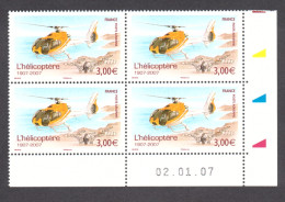 France - Coin Daté 02.01.07 Du PA N° 70 - Neuf ** - L'hélicoptère - Poste Aérienne