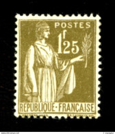 287  -  1F25 Olive Type Paix - Neuf N* (infime Trace à Peine Perceptible) - Très Bon Centrage - Très Beau - 1932-39 Paix