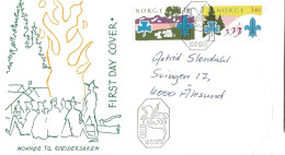 Norway Norge 1975 Scout Movement. Mi  705 - 706  FDC - FDC