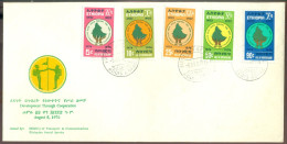 Ethiopia 1976 FDC Development Through Cooperation Mi 865-869 - Ethiopie