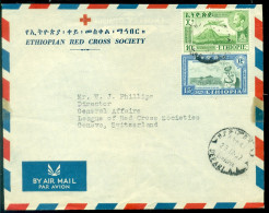 Ethiopia 1957 Airmail Cover To Switserland Mi 254 And 329 - Ethiopie