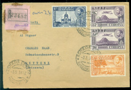 Ethiopia 1954 Registered Cover To Switserland Mi 242, 245 And 310 (2) - Ethiopie