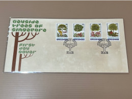 Singapore FDC First Day Cover 1976 - Wayside Trees Of Singapore - Singapur (1959-...)