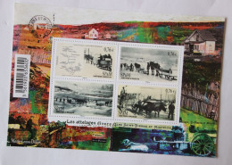 SPM 2015 Bloc Transports Les Attelages Divers  YT 1128/1131   Neuf - Unused Stamps