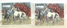 FRANCE N° 2023 3F ORANGE BLEU ET JAUNE CHEVAUX DE BRAYER HERBES JAUNES NEUF SANS CHARNIERE - Unused Stamps