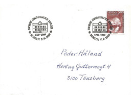 Norway Norge 1989 250th Anniversary Of The Basic School Mi 1022 FDC  Cancelled Bergen 7,6,1980 - Covers & Documents