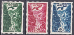 Andorre Français Poste Aérienne 1955 N° 2-4 NMH ** (J10) - Unused Stamps