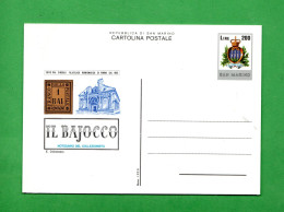 (ScC) S.Marino **- 1982 - Cartolina Postale - COMMEMORATIVE- BAJOCCO, C 52 . MNH - Postal Stationery
