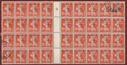 Cilicie N° 91 NMH ** Et 4 Oblitérés - Semeuses Camées Surchargées, Bloc Avec Millésime 0, Bloc De 9 X 5 (F) - Unused Stamps