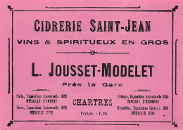 Chartres - Près De La Gare - Cidrerie Saint-Jean - L. Jousset-Modelet - Publicités