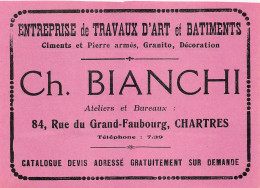 Chartres - Rue Du Grand-Faubourg - Travaux D'Art Et Bâtiments - Ch. Bianchi - Publicités