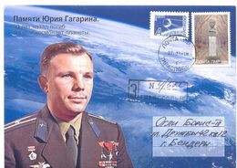 2018. Transnistria, Space, Y. Gagarin, In Memorim(1968-2018), Letter Sent By Registered Post - Moldova