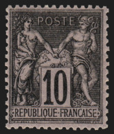 France N°103, Sage 10c Noir Sur Lilas Type (N Sous B), Neuf * COTE 45€ - TB - 1898-1900 Sage (Tipo III)