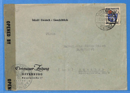 Allemagne Zone Française 1948 - Lettre Avec Censure De Offenburg - G29430 - Altri & Non Classificati