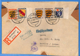 Allemagne Zone Française 1947 - Lettre Einschreiben De Reutlingen - G29380 - Otros & Sin Clasificación