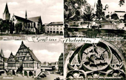 72814282 Paderborn Paderquellgebiet Dom Hasenfenster Rathaus  Paderborn - Paderborn