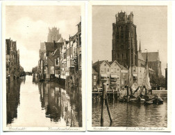 LOT 2 Cartes PAYS BAS * DORDRECHT Voorstraatshaven & Groote Kerk Bomkade - Dordrecht