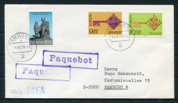 1973 Iceland Europa Germany Hamburg M/S SELA Paquebot Ship Cover  - Cartas & Documentos