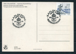 1985 Sweden HMS CARLSKRONA Ship Postcard - Lettres & Documents