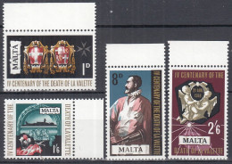 MALTA  376-379, Postfrisch **, 400. Todestag Von Jean De La Valette, 1968 - Malta