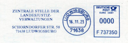 EMA Zentralstelle Landesjustiz Verwaltungen 71638 Ludwigsburg - Vgl. Fritz Bauer - Adolf Eichmann - Franking Machines (EMA)