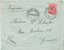 Censure : De Craiova 25.7.1915 Pour Genève, Haliog Alaskan Fölbontatott - Lettres 1ère Guerre Mondiale