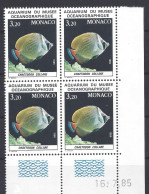 MONACO - N° 1485 - POISSON MUSEE OCEANOGRAPHIQUE - Bloc De 4 COIN DATE - NEUF SANS CHARNIERE - 16/7/85 - Unused Stamps