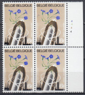 BELGIEN  1474, 4erBlock. Postfrisch **, Flachsindustrie., 1967 - Unused Stamps